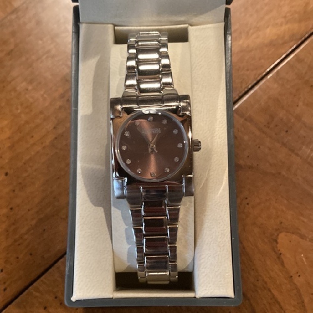 🌸NIB KENNETH COLE REACTION Womens Silvertone Watch